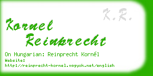 kornel reinprecht business card